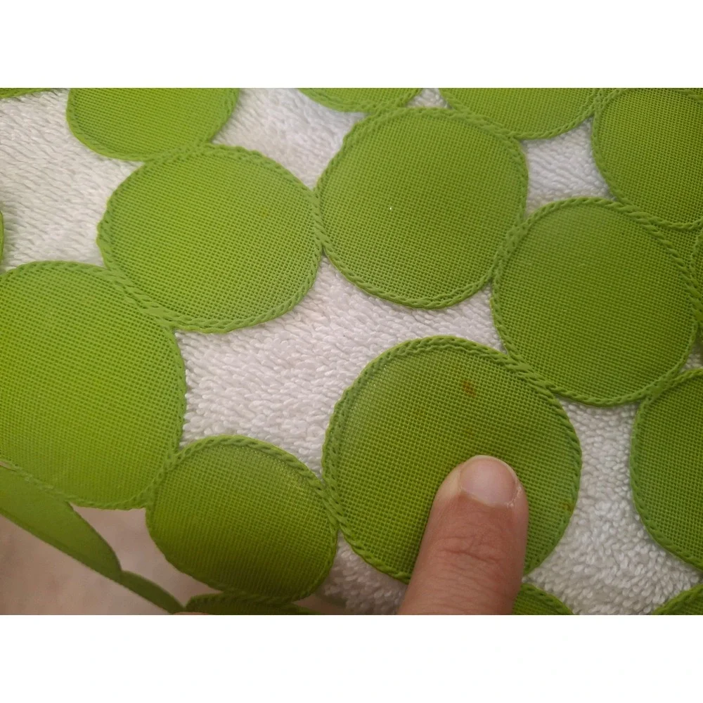 Chilewich Confetti Placemats Set of 10 Lime Green Modern Circle Vinyl Mesh